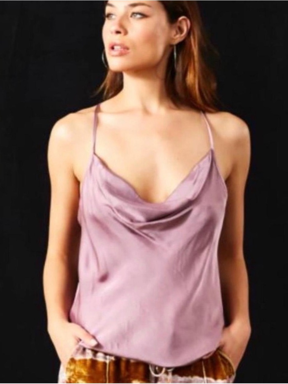 Young Fabulous and Broke Cowl Neck Camisole - Dusty Lilac